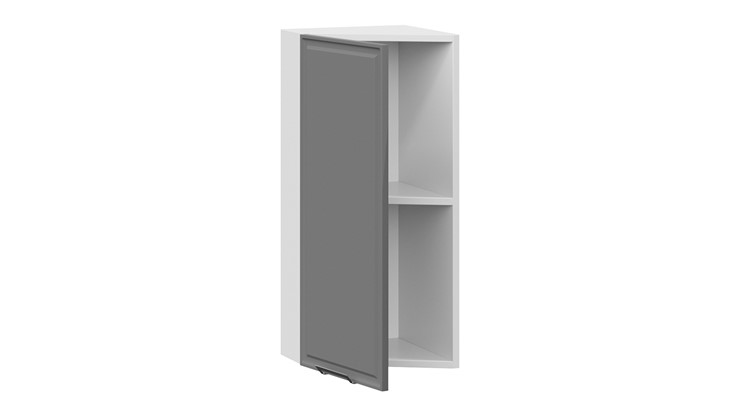 Кухонный навесной шкаф Белладжио 1В3Т (Белый, Софт графит) в Лангепасе - изображение 1
