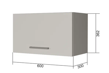 Шкаф навесной В360, Белое гладкое Ламарти/Антрацит в Сургуте