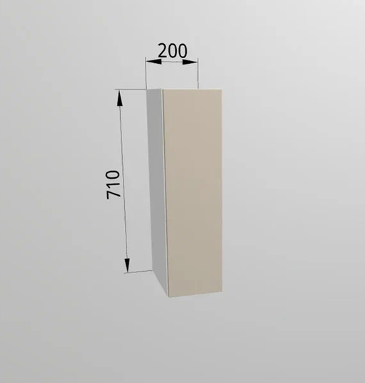 Шкаф настенный В7 20, Сатин/Белый в Лангепасе - изображение 1