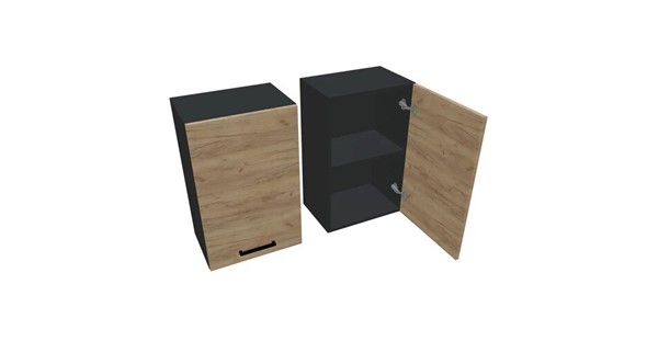 Навесной кухонный шкаф В7 45, Дуб крафт/Антрацит в Урае - изображение