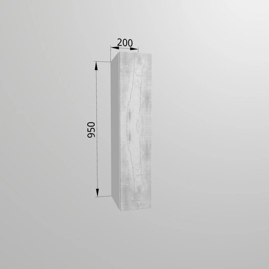 Шкаф кухонный В9 20, Бетон пайн/Белый в Урае - изображение 1