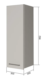 Кухонный шкаф В9 30, Сатин/Антрацит в Урае