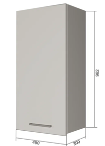Навесной кухонный шкаф В9 45, Бетон пайн/Белый в Нягани