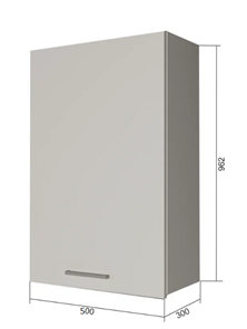 Навесной кухонный шкаф В9 50, Белое гладкое Ламарти/Белый в Урае