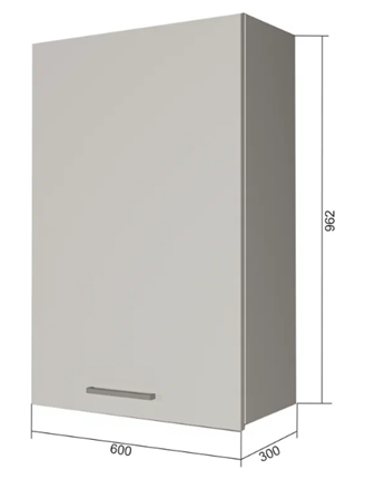 Кухонный шкаф В9 60, Бетон пайн/Антрацит в Когалыме - изображение