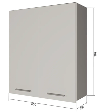 Кухонный шкаф В9 80, МДФ Софт бирюза/Белый в Сургуте - изображение