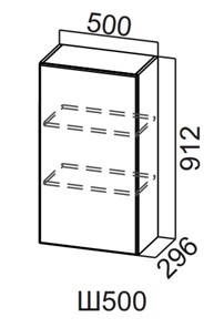 Навесной шкаф Вельвет Ш500/912 в Советском