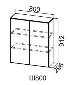 Навесной кухонный шкаф Вельвет Ш800/912 в Лангепасе