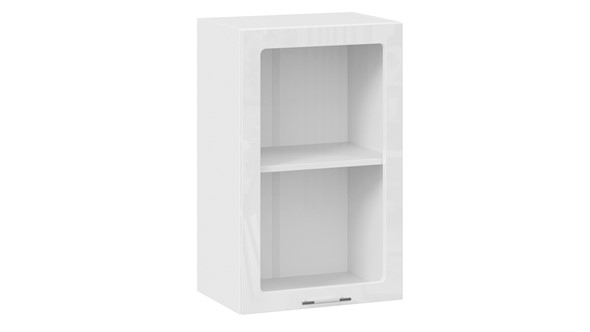 Навесной кухонный шкаф Весна 1В45С (Белый/Белый глянец) в Когалыме - изображение
