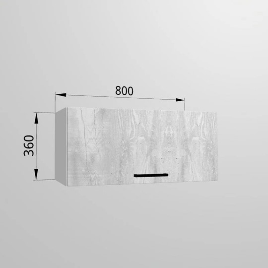 Навесной шкаф ВГ 80, Бетон пайн/Белый в Когалыме - изображение 1