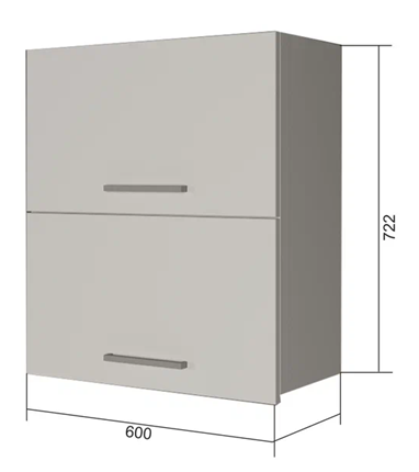 Настенный шкаф ВГ2 60, Сатин/Антрацит в Когалыме - изображение