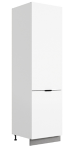 Шкаф-пенал Стоун L600 под холодильник (2 дв.гл.) (белый/джелато софттач) в Когалыме
