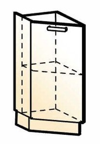 Шкаф рабочий концевой Стоун 45 гр. L300 (1 дв. гл.) в Урае