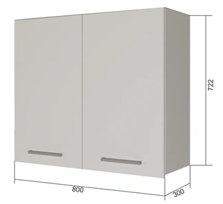 Навесной шкаф ВС7 80, Бетон пайн/Антрацит в Сургуте