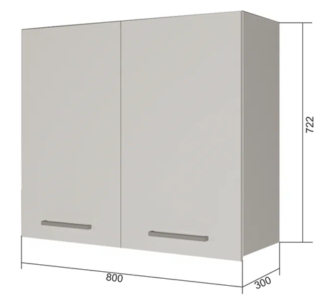 Кухонный шкаф ВС7 80, Сатин/Белый в Когалыме - изображение