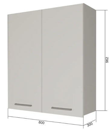 Кухонный шкаф ВС9 80, МДФ Софт бирюза/Антрацит в Когалыме - изображение