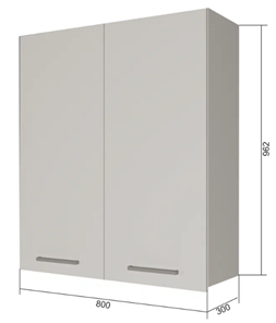 Кухонный шкаф ВС9 80, МДФ Софт бирюза/Белый в Лангепасе
