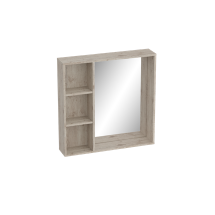 Зеркало с полкой Фан 800, Дуб Банифацай/Мокко в Урае - изображение