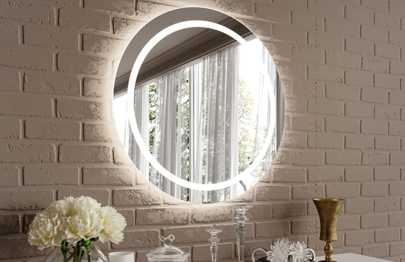Навесное зеркало С подсветкой D80 см в Нижневартовске - изображение