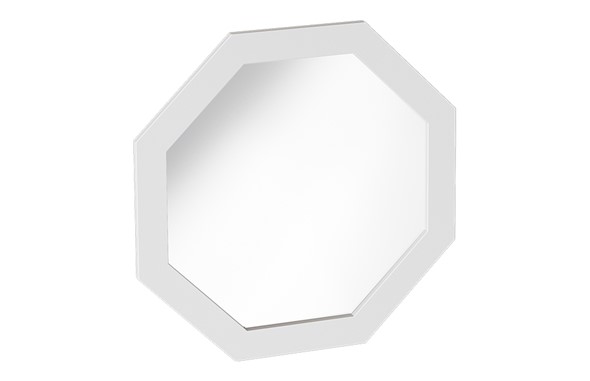 Зеркало навесное Калгари Дуб натуральный светлый/Белый матовый в Урае - изображение