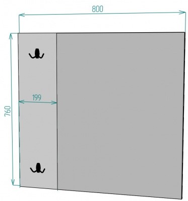 Зеркало навесное Лофт Z10, Белый в Лангепасе - изображение 1