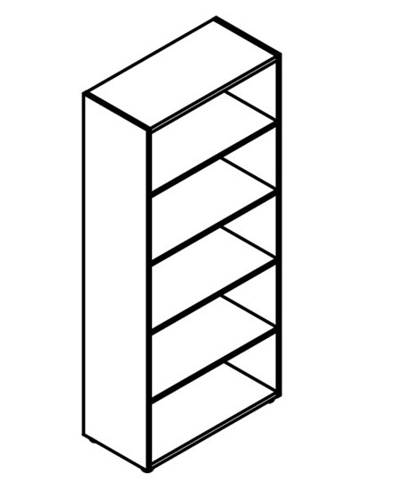 Шкаф с глухими средними дверьми и топом Wave, WHC 85.6 (850х410х1930) Бук Тиара в Лангепасе - изображение 1
