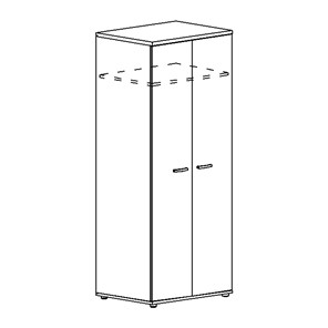 Шкаф для одежды глубокий Albero (78х59х193) в Лангепасе