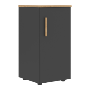 Низкий шкаф колонна с правой дверью FORTA Графит-Дуб Гамильтон  FLC 40.1 (R) (399х404х801) в Ханты-Мансийске