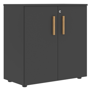 Низкий шкаф широкий с малыми дверцами FORTA Черный Графит FLC_80.1_Z__grafit.png FLC 80.1(Z) (798х404х801) в Радужном