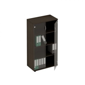 Шкаф для документов со стеклом Формула, венге темный (80x45x148) ФР 366 ВТ в Лангепасе