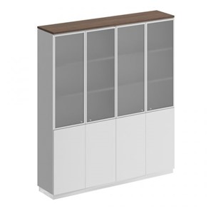 Шкаф для документов со стеклянными дверьми Speech Cube (180.2x40x203.4) СИ 315 ДГ БП ДГ/ХР в Сургуте