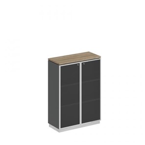 Шкаф для документов средний стекло в рамке Speech Cube (90x40x124.6) СИ 319 ДС АР ХР в Советском