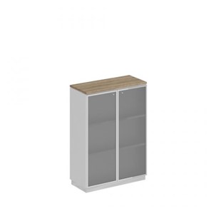 Шкаф для документов средний стекло в рамке Speech Cube (90x40x124.6) СИ 319 ДС БП ХР в Сургуте