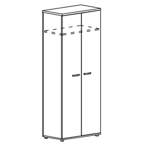 Шкаф для одежды (задняя стенка ДСП) А4, (78x43.4x193) белый премиум А4 9317 БП в Советском