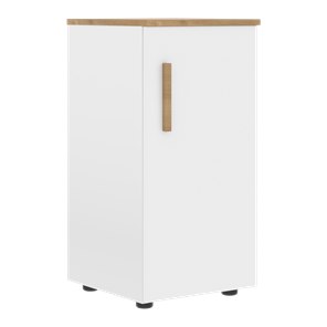 Шкаф колонна низкий с глухой правой дверью FORTA Белый-Дуб Гамильтон FLC 40.1 (R) (399х404х801) в Нижневартовске