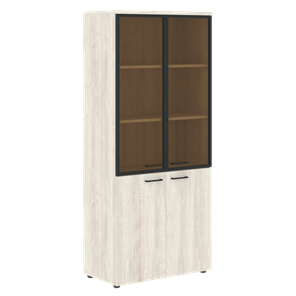 Шкаф комбинированный с дверьми в алюминиевой рамке и топом XTEN сосна Эдмонд  XHC 85.7.1  (850х410х1930) в Урае