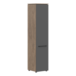 Шкаф колонка  высокий с глухой дверью MORRIS TREND Антрацит/Кария Пальмира MHC 42.1 (429х423х1956) в Сургуте