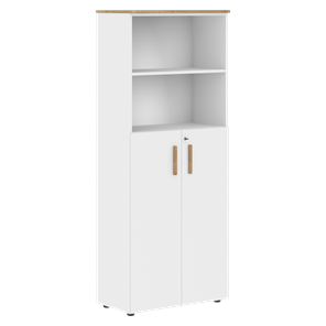 Широкий шкаф высокий FORTA Белый-Дуб Гамильтон FHC 80.6(Z) (798х404х1965) в Лангепасе