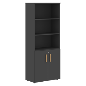 Широкий шкаф высокий FORTA Черный Графит  FHC 80.5(Z) (798х404х1965) в Радужном