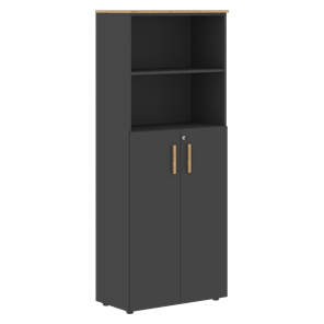 Шкаф с глухими средними дверьми FORTA Графит-Дуб Гамильтон  FHC 80.6(Z) (798х404х1965) в Лангепасе