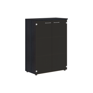 Шкаф средний со стеклянными  дверьми XTEN Дуб Юкон XMC 85.2 (850х410х1165) в Лангепасе