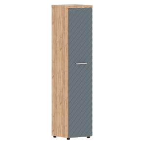Шкаф TORR LUX TLHC 42.1 колонка с глухой дверью и топом 435х452х1958 Дуб Бофорд/ Серо-голубой в Урае