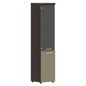 Шкаф TORR LUX TLHC 42.2 L колонка комбинированная с топом 435х452х1958 Венге/ Капучино в Лангепасе