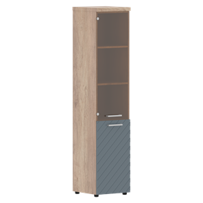 Шкаф-стеллаж TORR LUX TLHC 42.2 R колонка комбинированная с топом 435х452х1958 Дуб Каньон/ Серо-голубой в Лангепасе