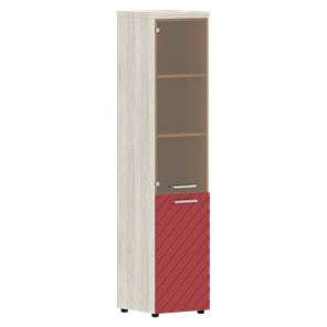 Шкаф-стеллаж TORR LUX TLHC 42.2 R колонка комбинированная с топом 435х452х1958 Сосна Эдмонт/ Красный в Урае