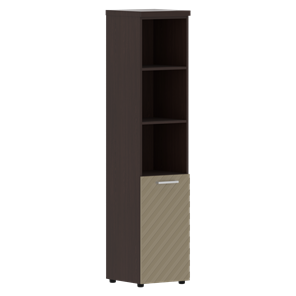 Шкаф TORR LUX TLHC 42.5 L колонка с глухой малой дверью и топом 435х452х1958 Венге/ Капучино в Лангепасе