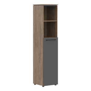 Шкаф высокий колонна со средней дверью MORRIS TREND Антрацит/Кария Пальмира MHC 42.6 (429х423х1956) в Нягани