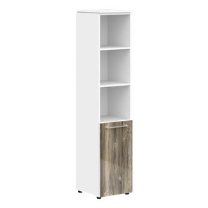Шкаф высокий MORRIS  Дуб Базель/ Белый MHC 42.5  (429х423х1956) в Радужном