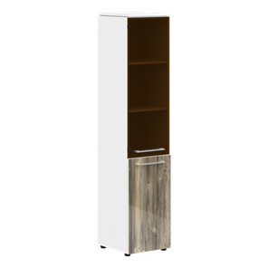 Шкаф высокий MORRIS  Дуб Базель/ Белый MHC  42.2 (429х423х1956) в Лангепасе