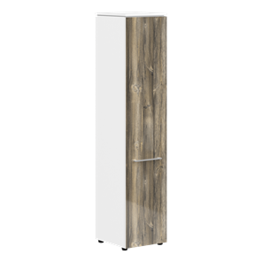 Шкаф колонка с глухой дверью MORRIS  Дуб Базель/Белый MHC 42.1 (429х423х1956) в Лангепасе